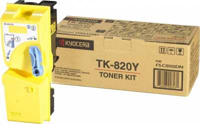 Заправка картриджа Kyocera TK-820Y для FS-C8100DN